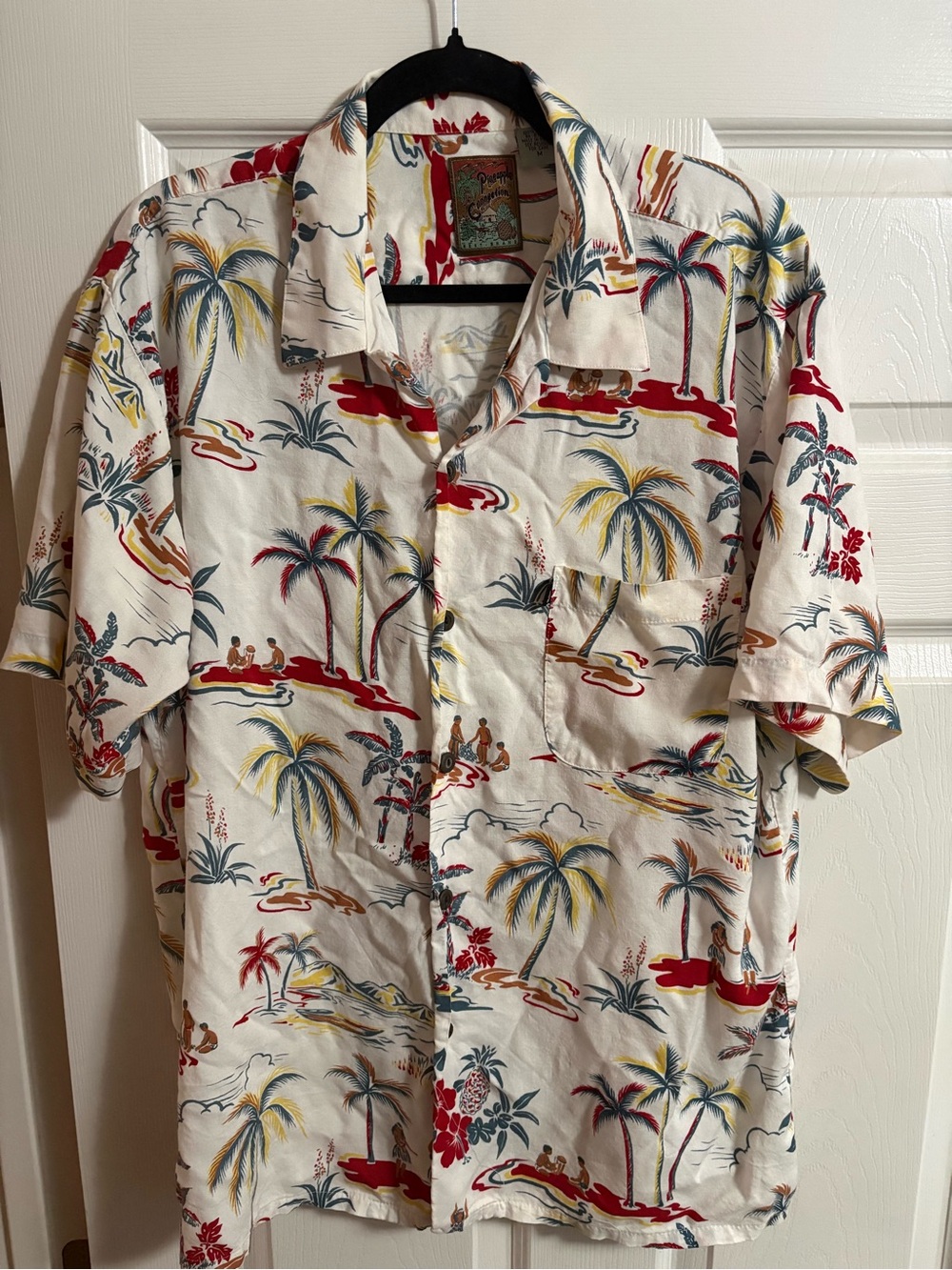 Pineapple Connection Hawaiian shirt button down short sleeve size men's M
